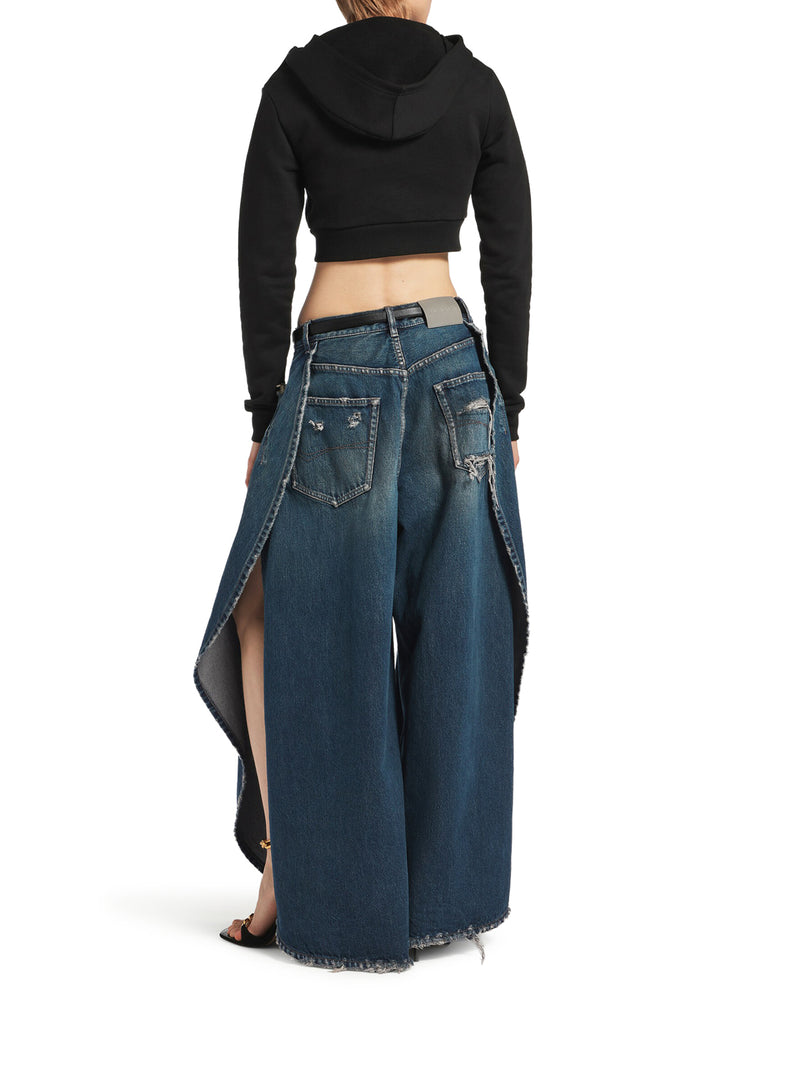 COCOON TECHWEAR SWEATSHIRT IN BLACK DRY FLEECE