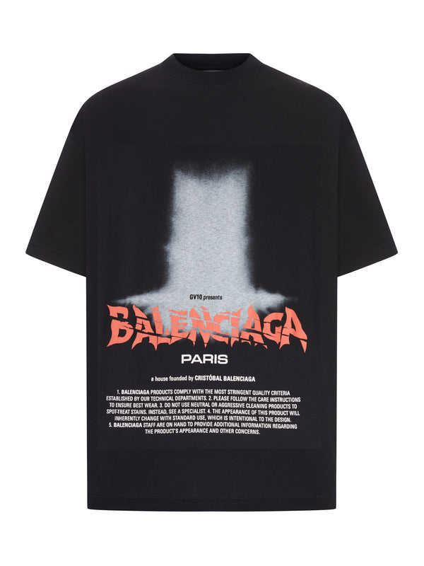 THE DOOR OVERSIZE T-SHIRT IN BLACK DRY JERSEY