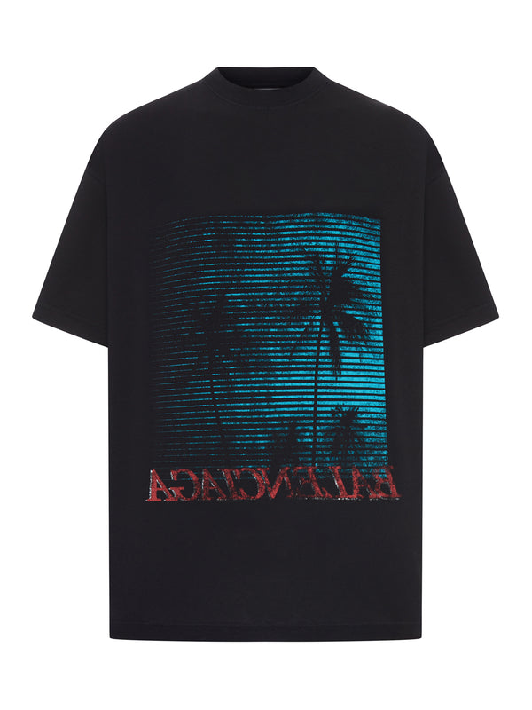 OVERSIZED T-SHIRT IN DRY BLACK JERSEY