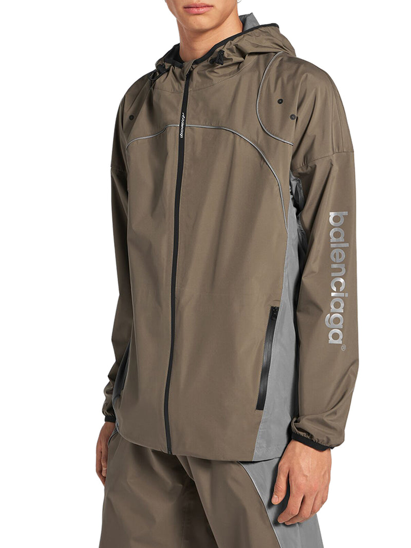 MEN`S TECHWEAR ZIP-UP JACKET IN GREY