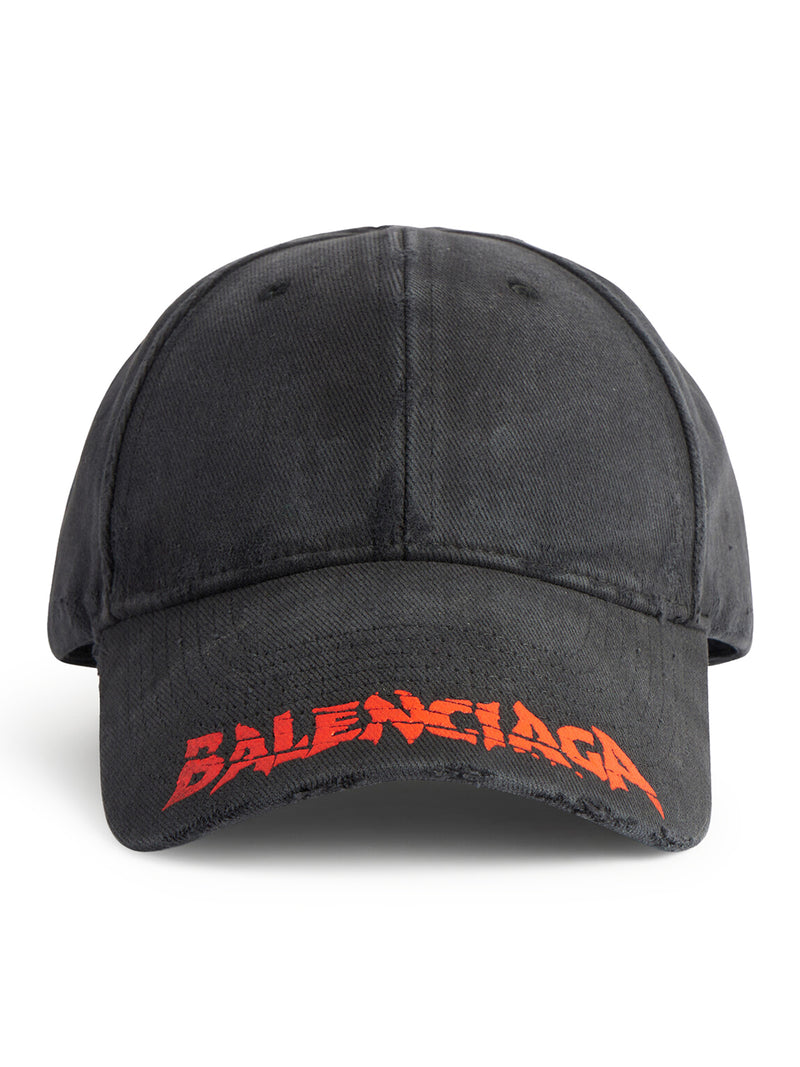 BLACK COTTON DRILL LOGO HAT