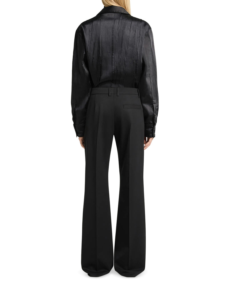 OVERSIZED SHIRT IN CRINKLED SATIN