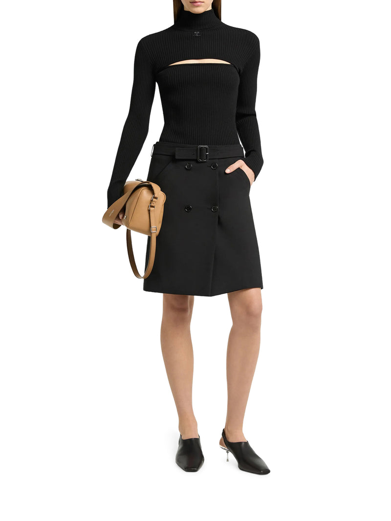 RIBBED SWEATER WITH CUT-OUT DETAIL