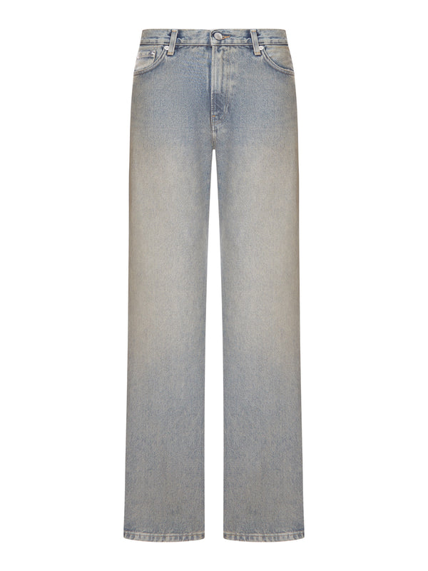 WIDE LEG DENIM JEANS IN LIGHT WASH