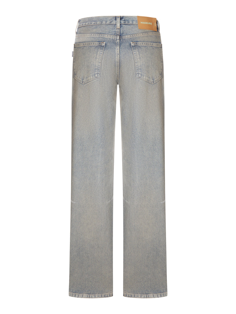 WIDE LEG DENIM JEANS IN LIGHT WASH