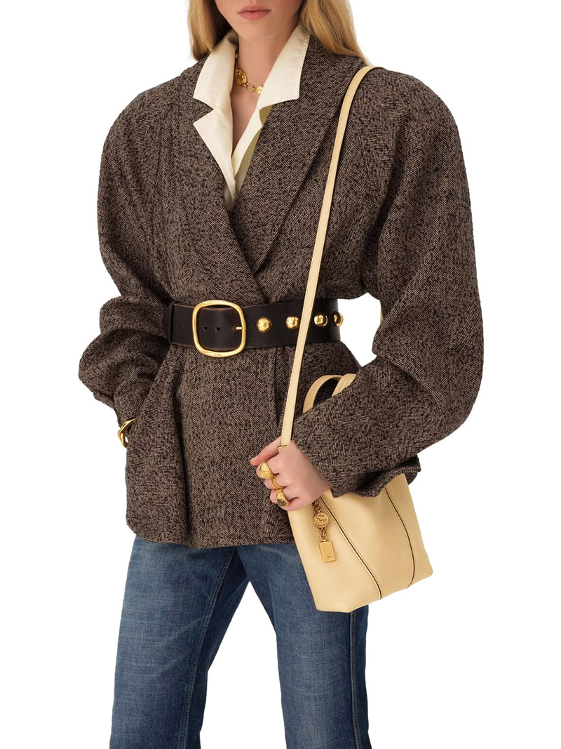 CHLOÉ SPIN SMALL TOTE BAG IN LEATHER