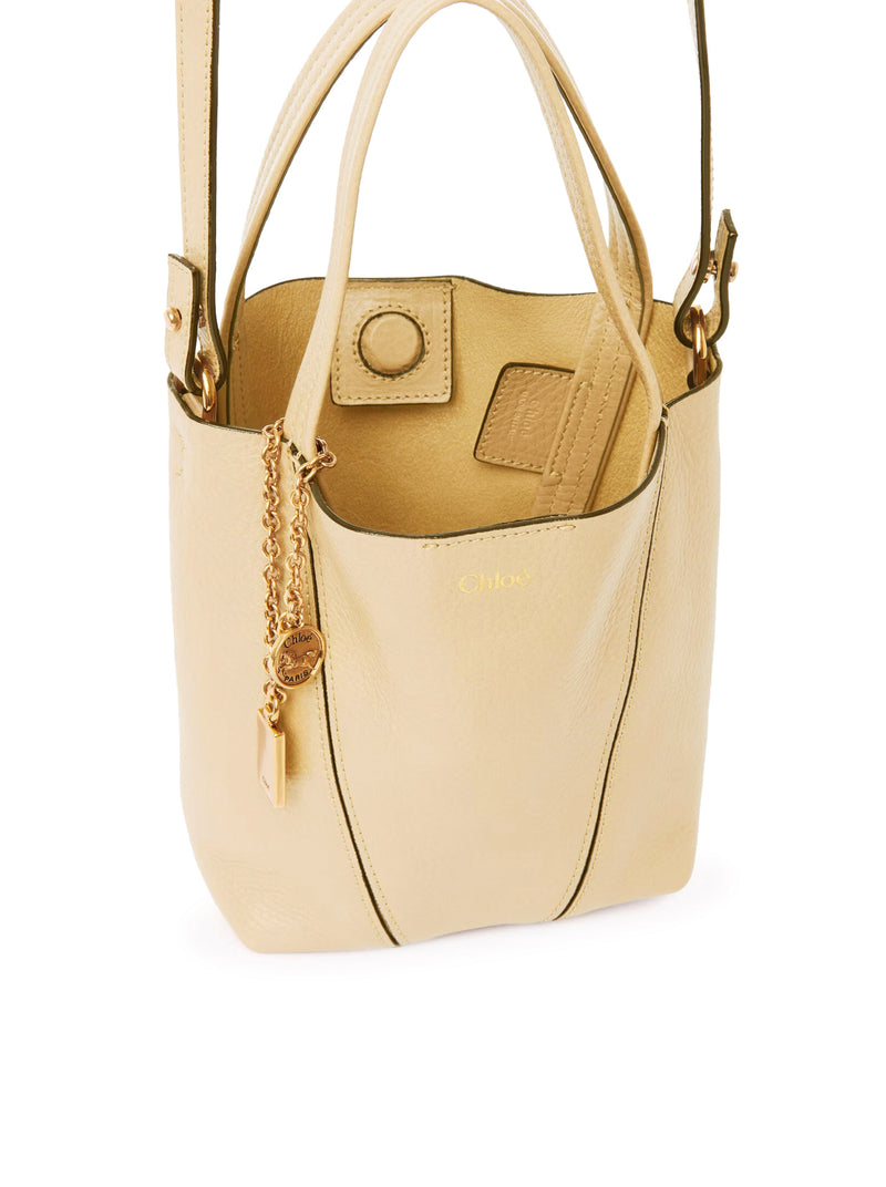 CHLOÉ SPIN SMALL TOTE BAG IN LEATHER