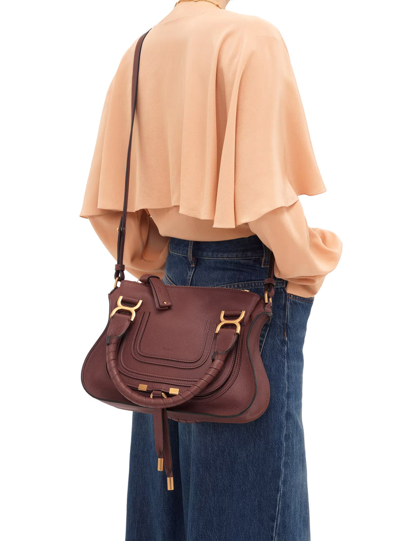 SMALL MERCIE BAG IN GRANATE LEATHER
