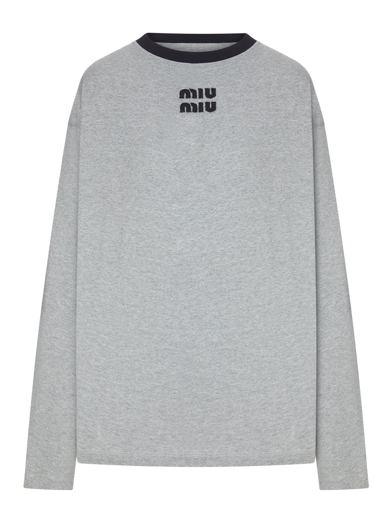 LONG-SLEEVED COTTON JERSEY T-SHIRT