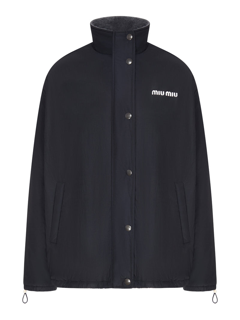 WOOL JACKET WITH LOGO ON THE FRONT