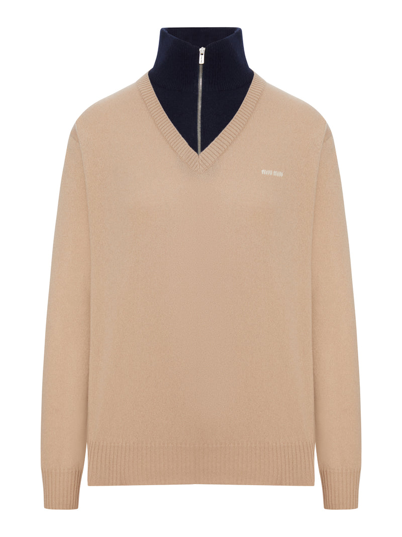 CASHMERE HIGH NECK SWEATER