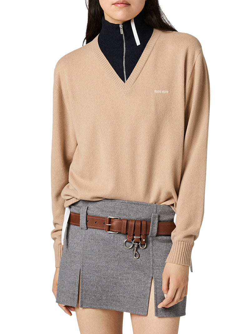 CASHMERE HIGH NECK SWEATER