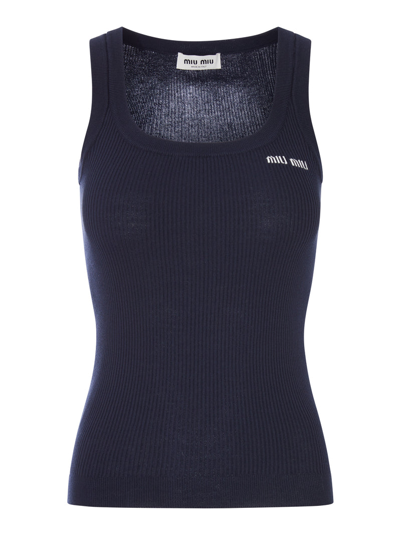 RIBBED COTTON TANK TOP