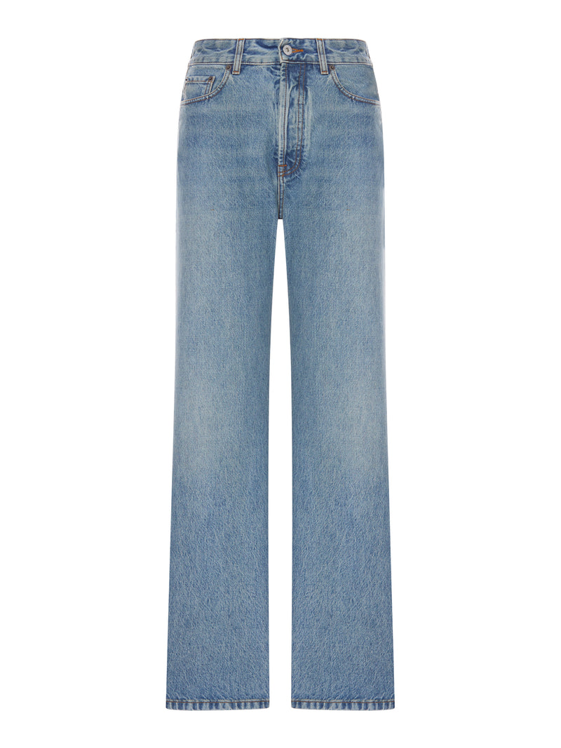FIVE POCKET STRAIGHT LEG JEANS