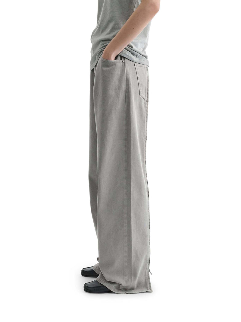 ASH GREY COTTON ZIP-FLY JEANS