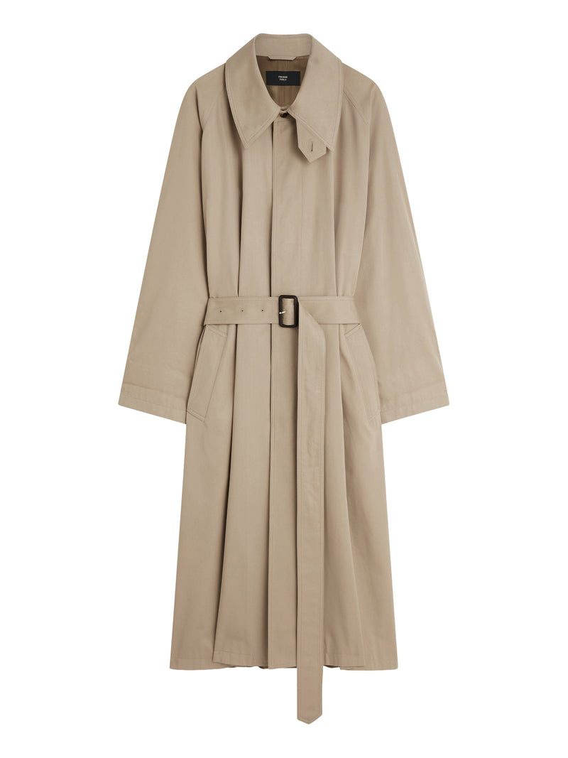 LONG COTTON TRENCH COAT