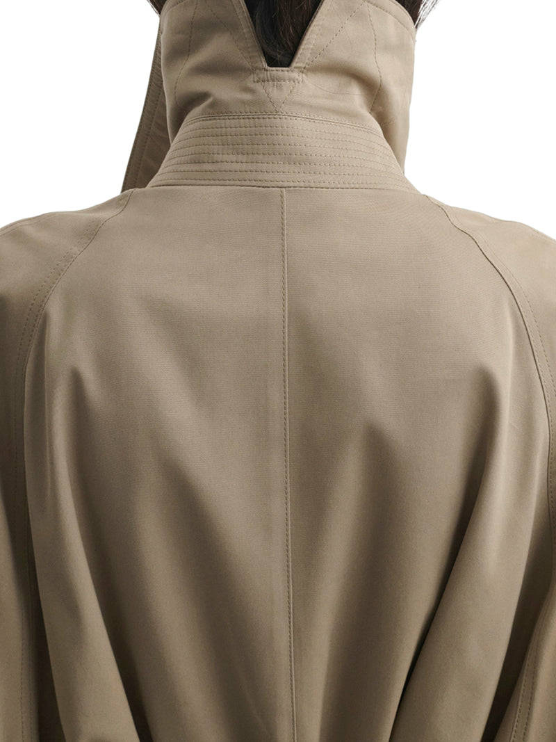 LONG COTTON TRENCH COAT