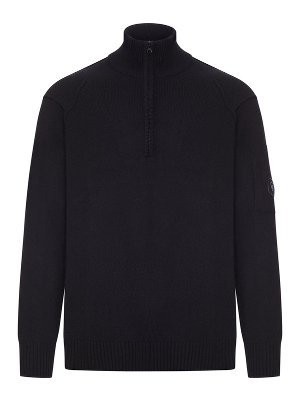 WOOL TURTLENECK SWEATER WITH ZIP