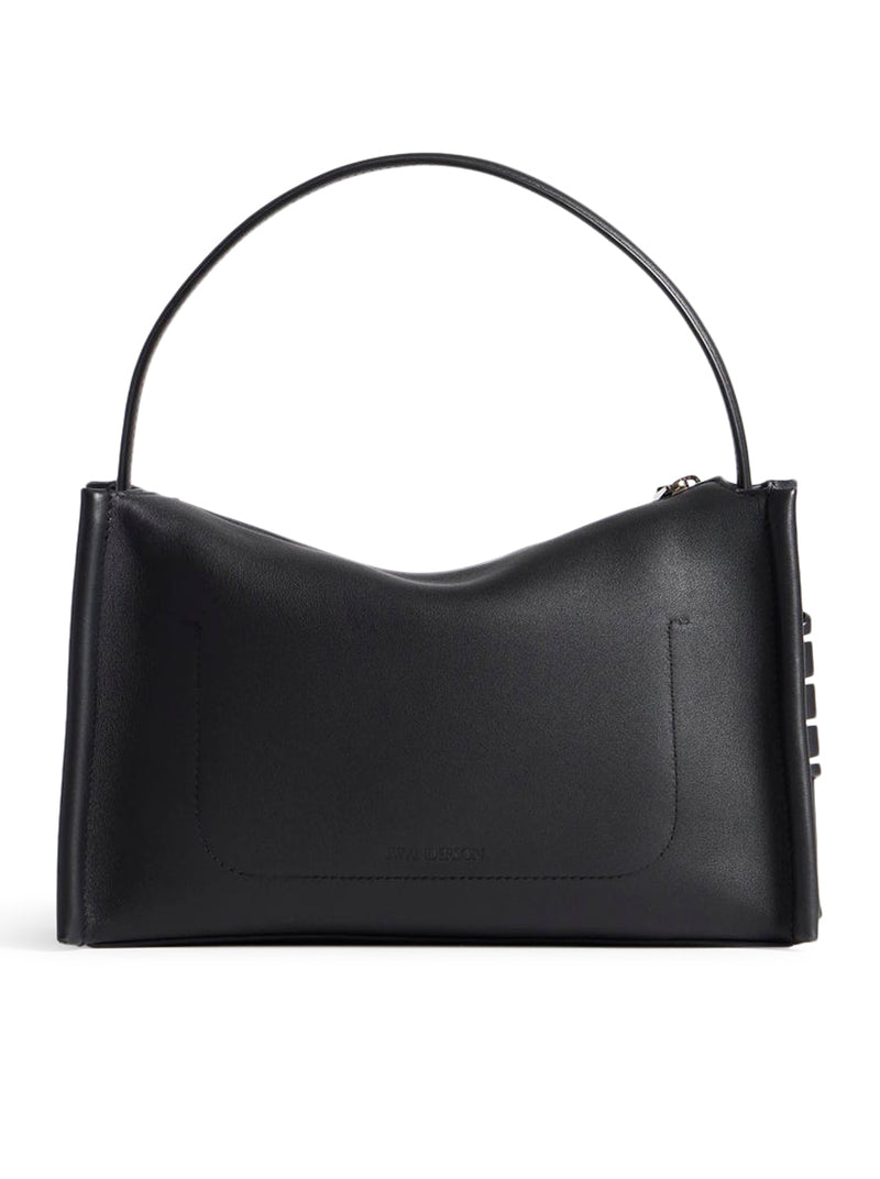 BLACK LEATHER LOAFER BAG