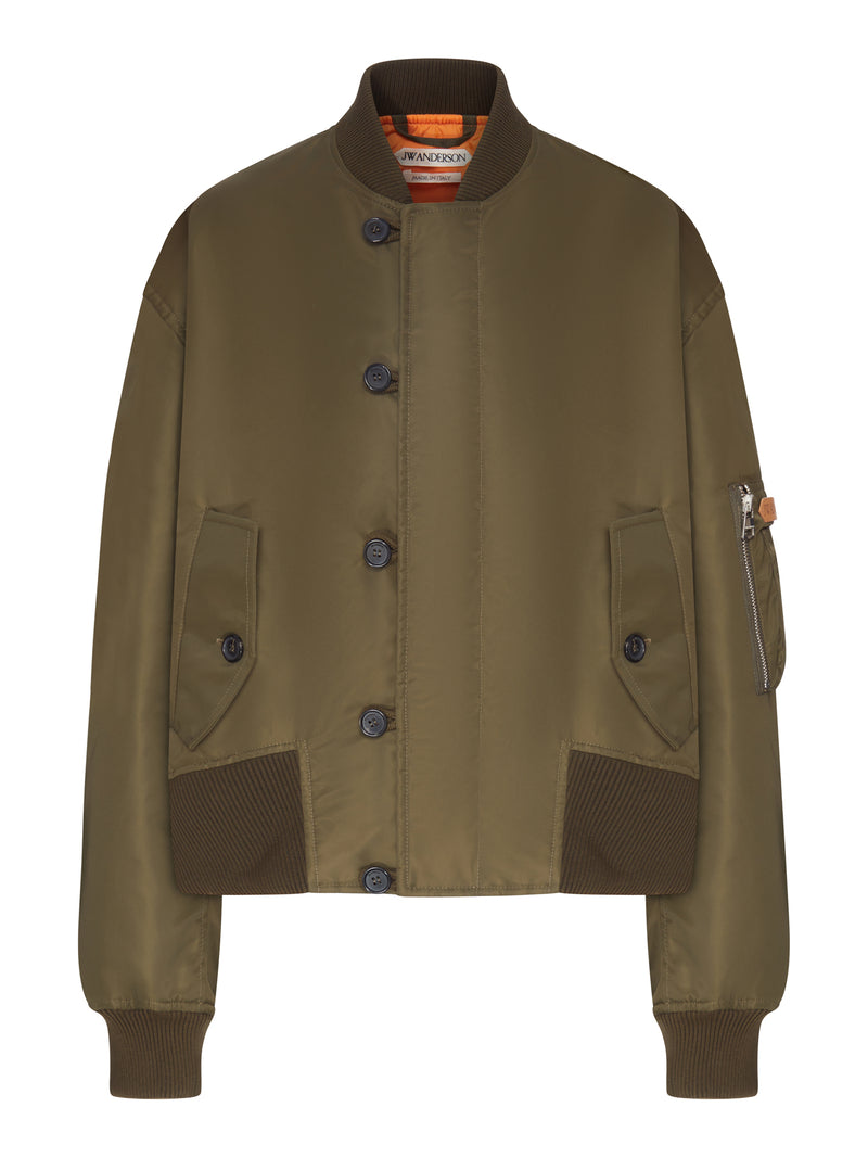 OVERSIZED TECHNICAL FABRIC BOMBER JACKET