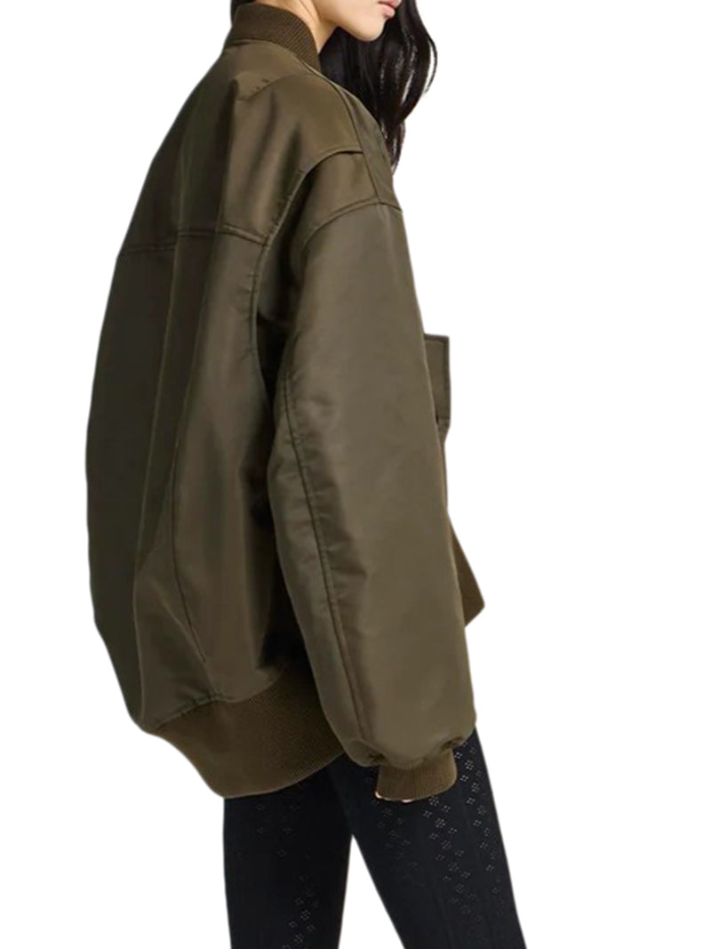 OVERSIZED TECHNICAL FABRIC BOMBER JACKET