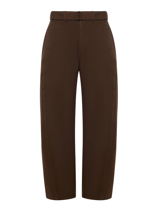 COTTON TROUSERS WITH BRAIDED BELT