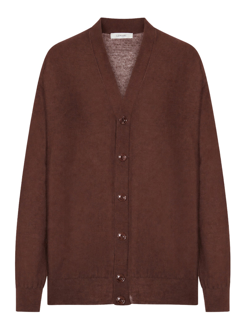 RELAXED TWISTED CARDIGAN IN MERINO BLEND