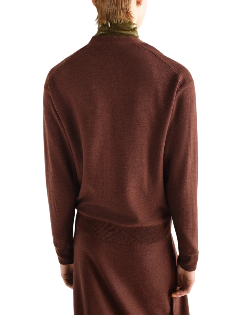 RELAXED TWISTED CARDIGAN IN MERINO BLEND