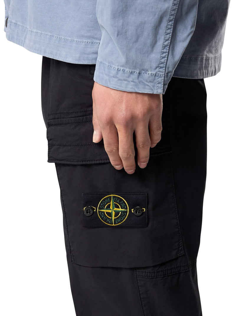 REGULAR FIT TAPERED CARGO PANTS WITH DRAWSTRING WAIST