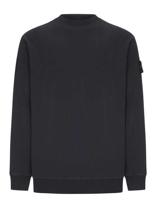 CREW NECK SWEATSHIRT IN STRETCH COTTON