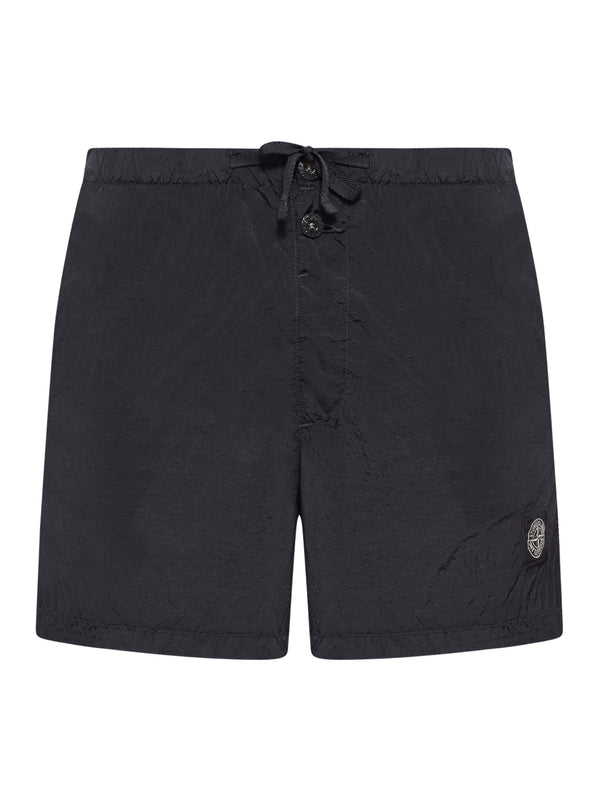 BLACK COMPASS LOGO SWIMSUIT