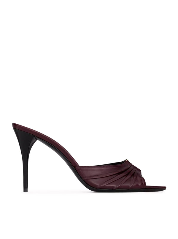 SMOOTH LEATHER BABYLONE MULE
