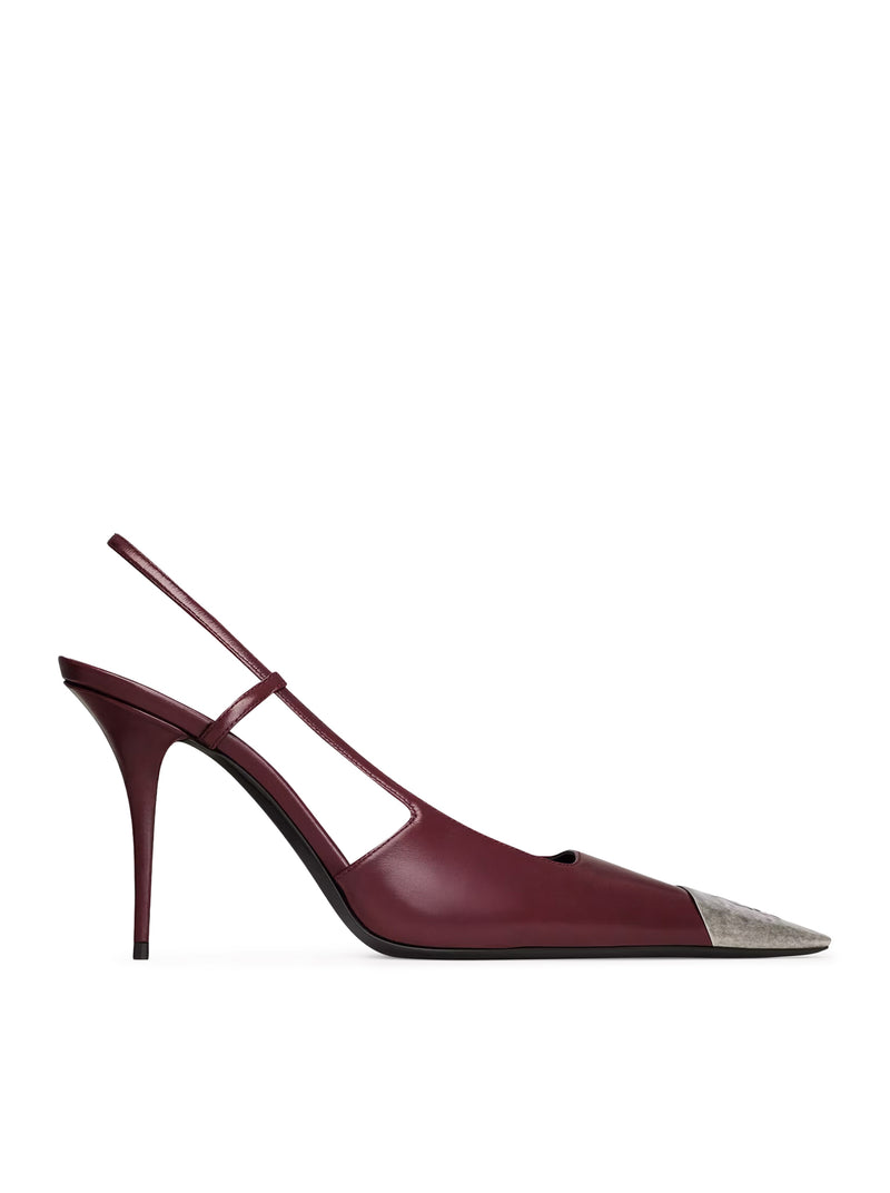 JEANNE SMOOTH LEATHER SLINGBACK PUMPS