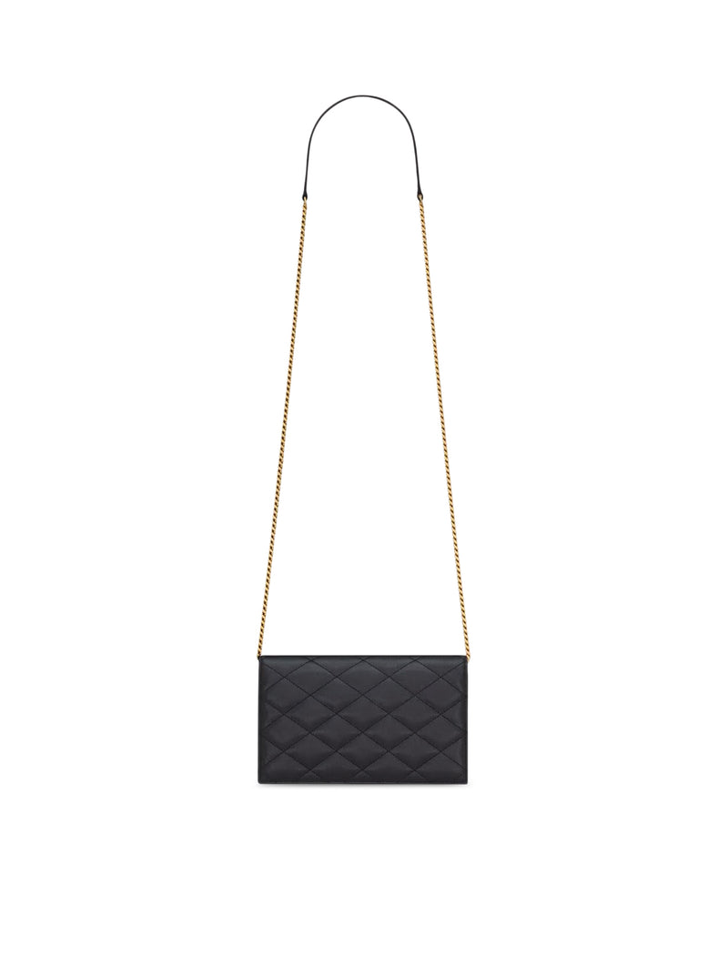 PARIS WALLET WITH CHAIN ??IN GRAIN DE POUDRE EMBOSSED LEATHER