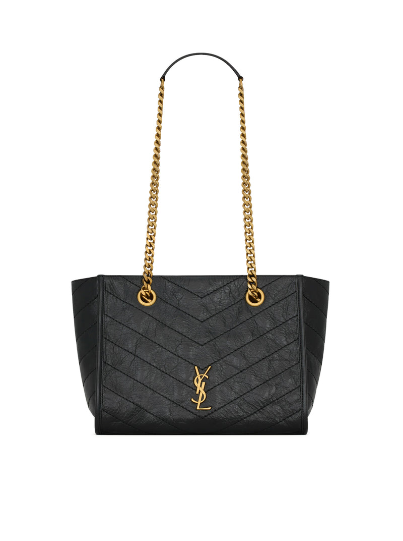 NIKI SMALL VINTAGE LEATHER SHOPPING BAG