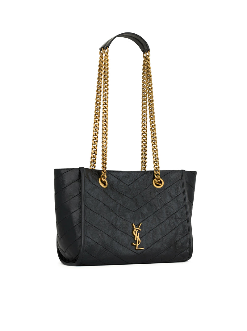 NIKI SMALL VINTAGE LEATHER SHOPPING BAG