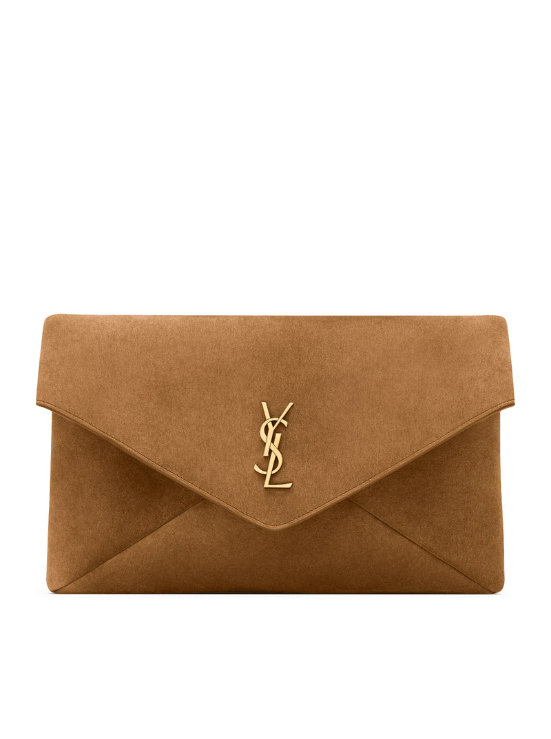 LARGE CASSANDRE ENVELOPE CLUTCH IN SUEDE