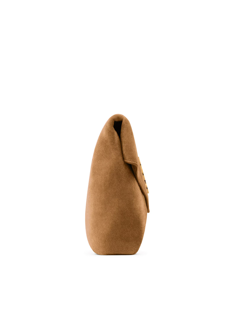 LARGE CASSANDRE ENVELOPE CLUTCH IN SUEDE