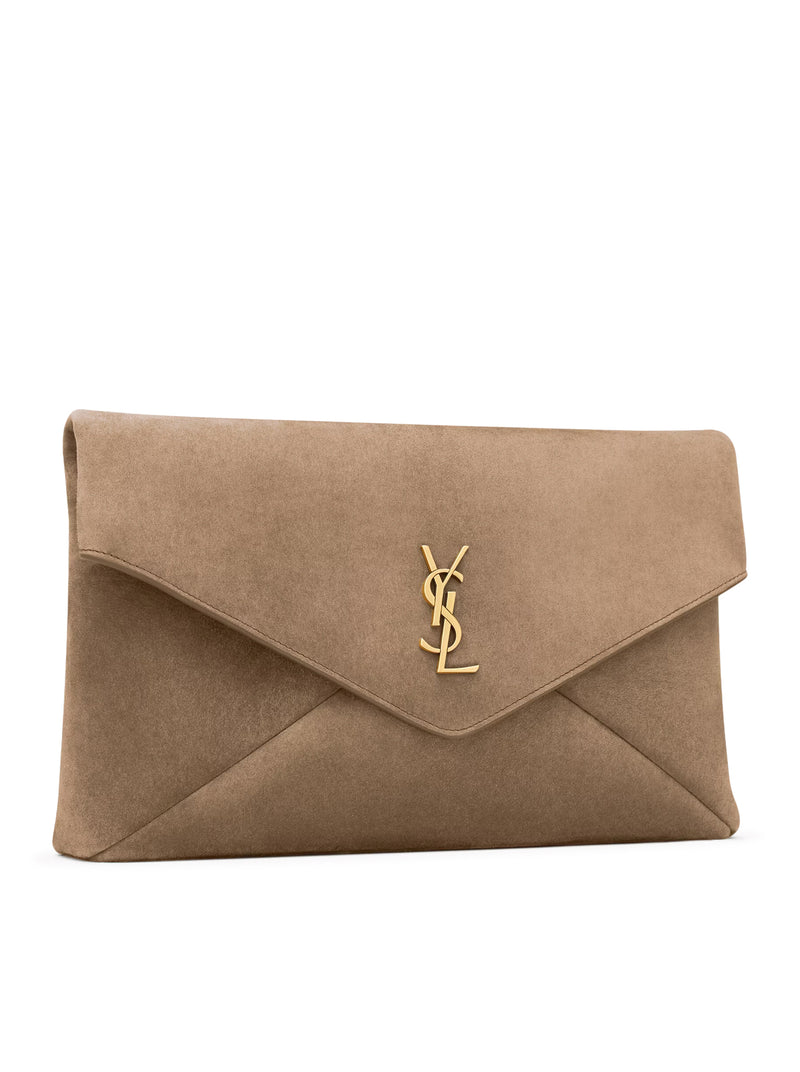 LARGE CASSANDRE ENVELOPE CLUTCH IN SUEDE