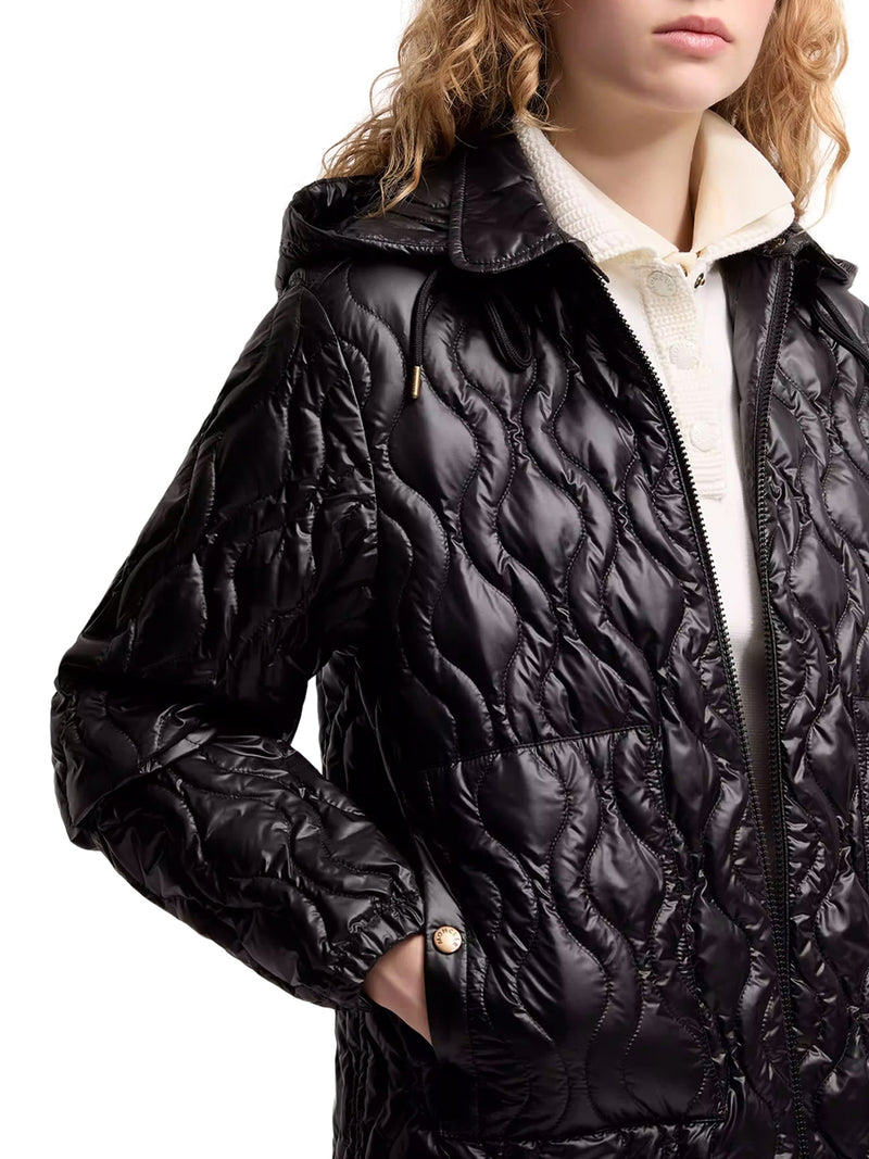 MIDI BALETTE DOWN JACKET WITH GEOMETRIC QUILTING