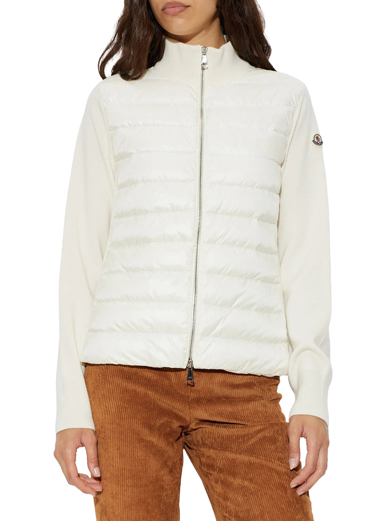 WOOL PADDED CARDIGAN WITH ZIP