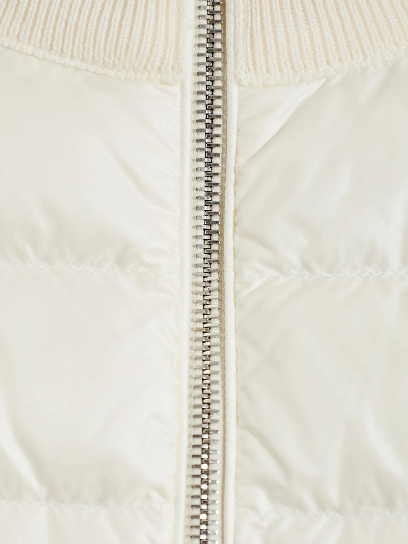 WOOL PADDED CARDIGAN WITH ZIP