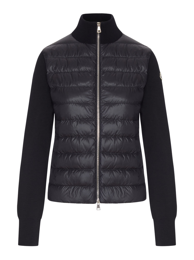 WOOL PADDED CARDIGAN WITH ZIP