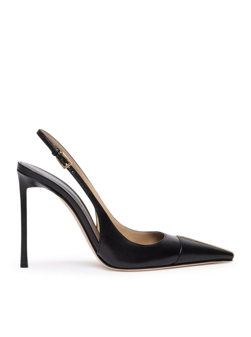 SLINGBACK THEA IN POLISHED LEATHER