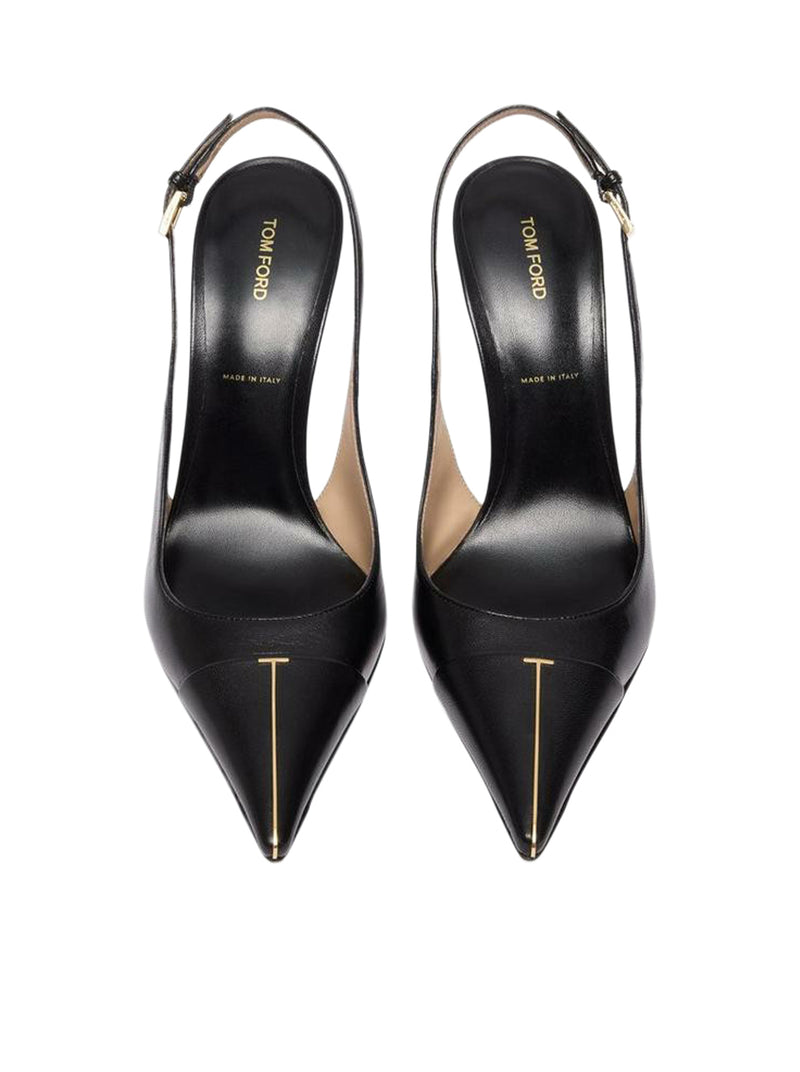 SLINGBACK THEA IN POLISHED LEATHER