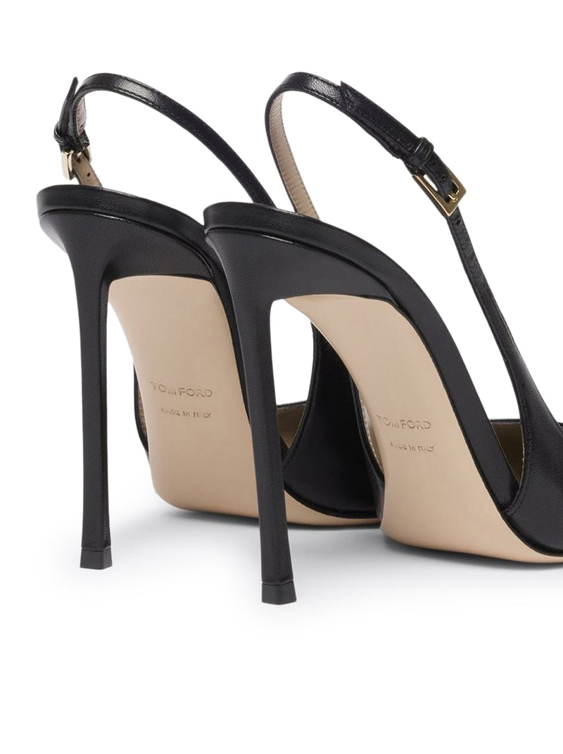 SLINGBACK THEA IN POLISHED LEATHER