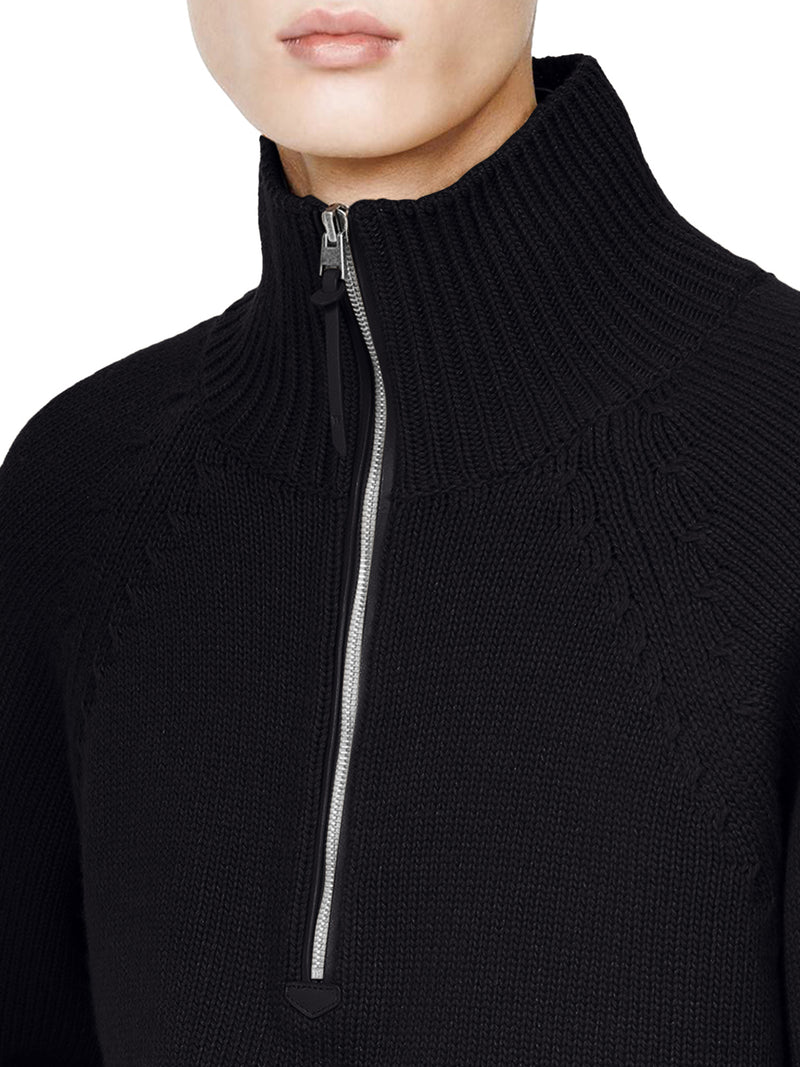 CASHMERE WOOL HALF-ZIP SWEATER