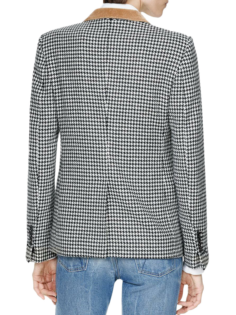 BOYFRIEND JACKET IN HOUNDSTOOTH CASHMERE