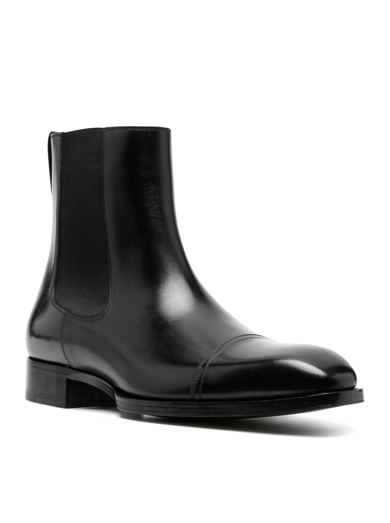 BURNISHED LEATHER EDGAR CHELSEA BOOT