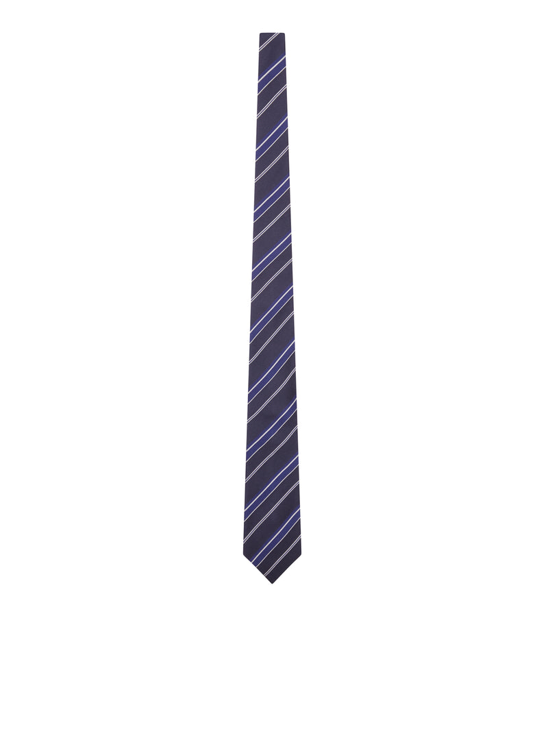 SILK TIE WITH DIAGONAL STRIPES